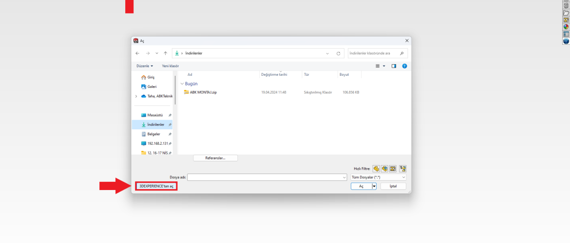 3DEXPERIENCE Platformundan SOLIDWORKS'te Model Açma ve Ekleme Yöntemleri